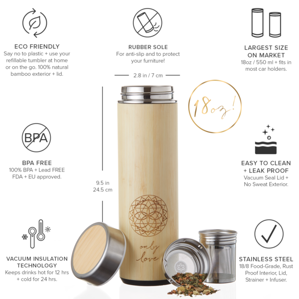 Sacred Lotus Love tea tumblers for presence and connection