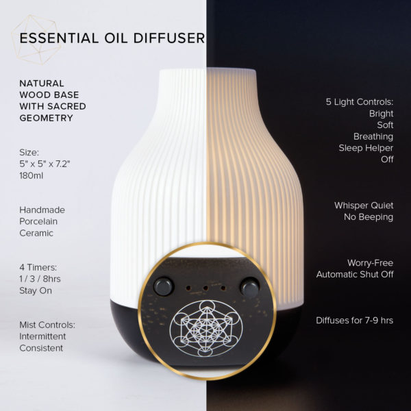 Sacred Geometry Essential Oil Diffuser nightlight