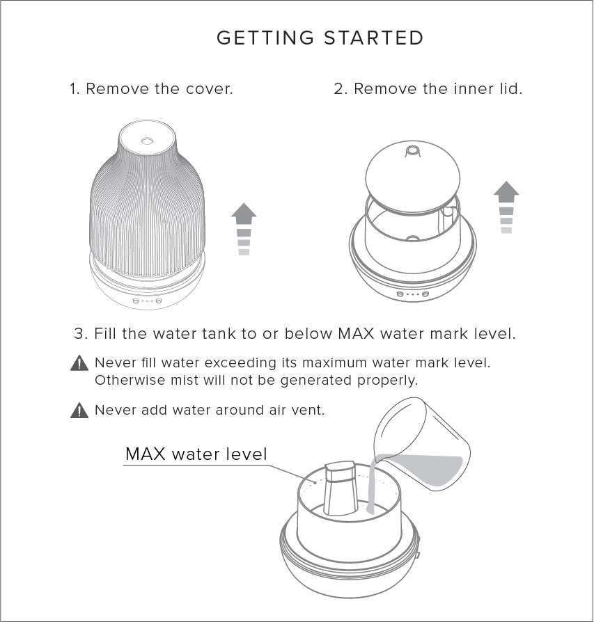 Essential Oil Diffuser Lamp manual