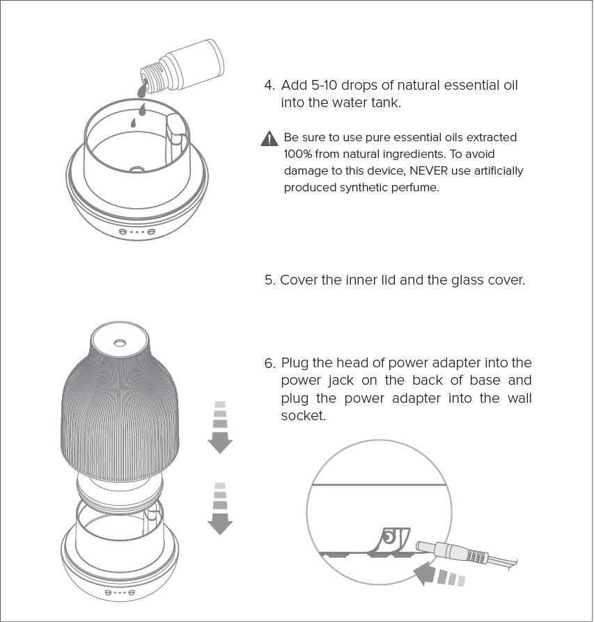 Essential Oil Diffuser Lamp manual